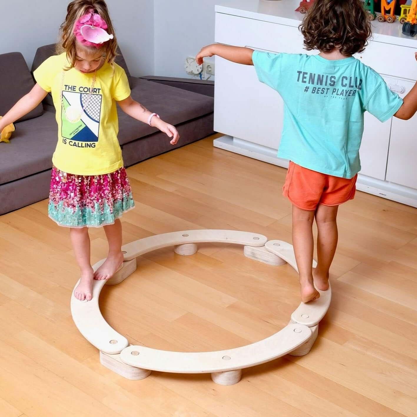 Circular Wooden Balance Beam Set-0