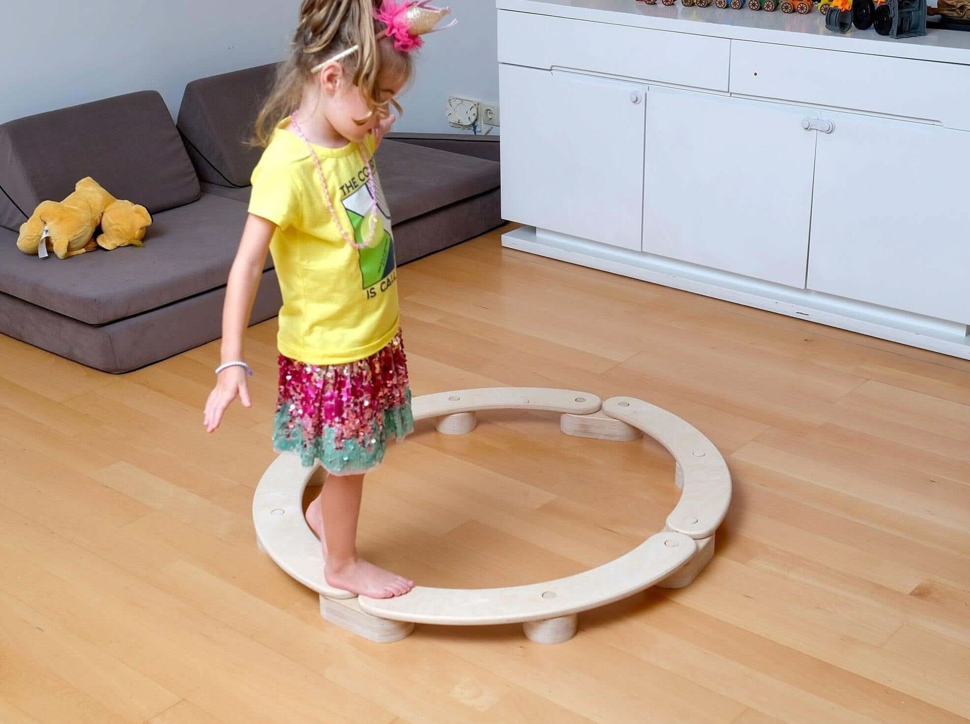 Circular Wooden Balance Beam Set-3