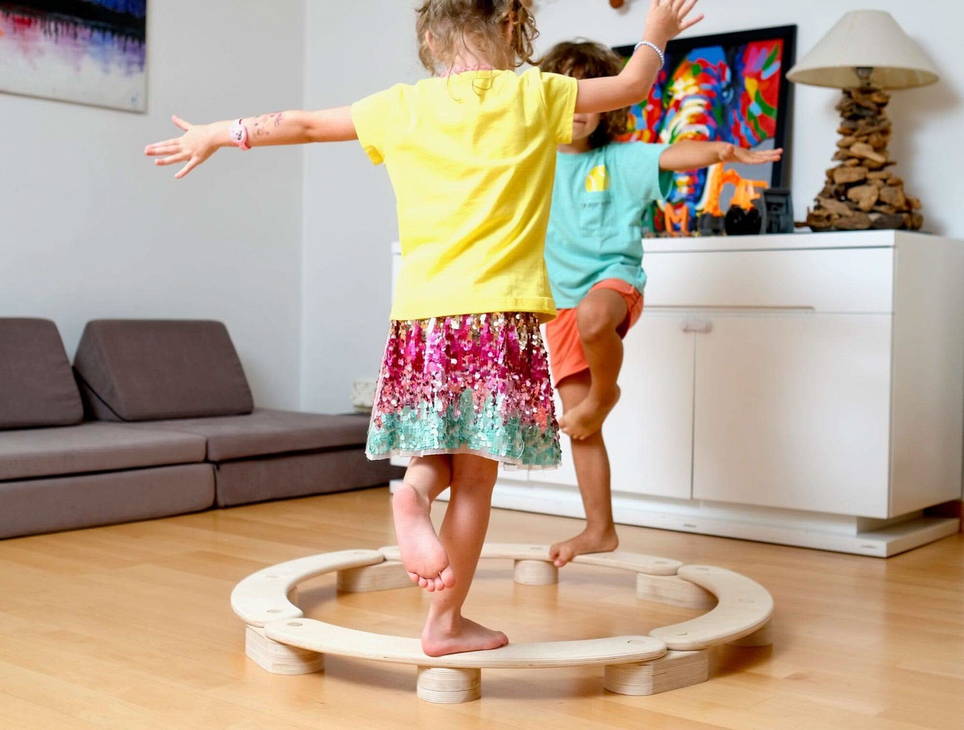 Circular Wooden Balance Beam Set-1