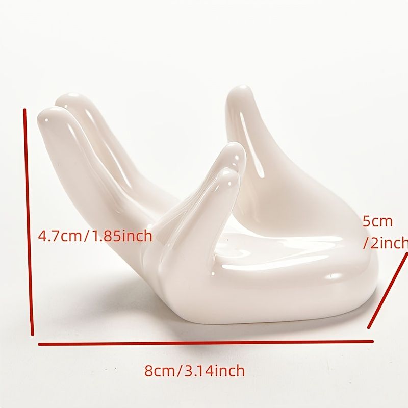 1pc White Ceramic Hand Rest-3