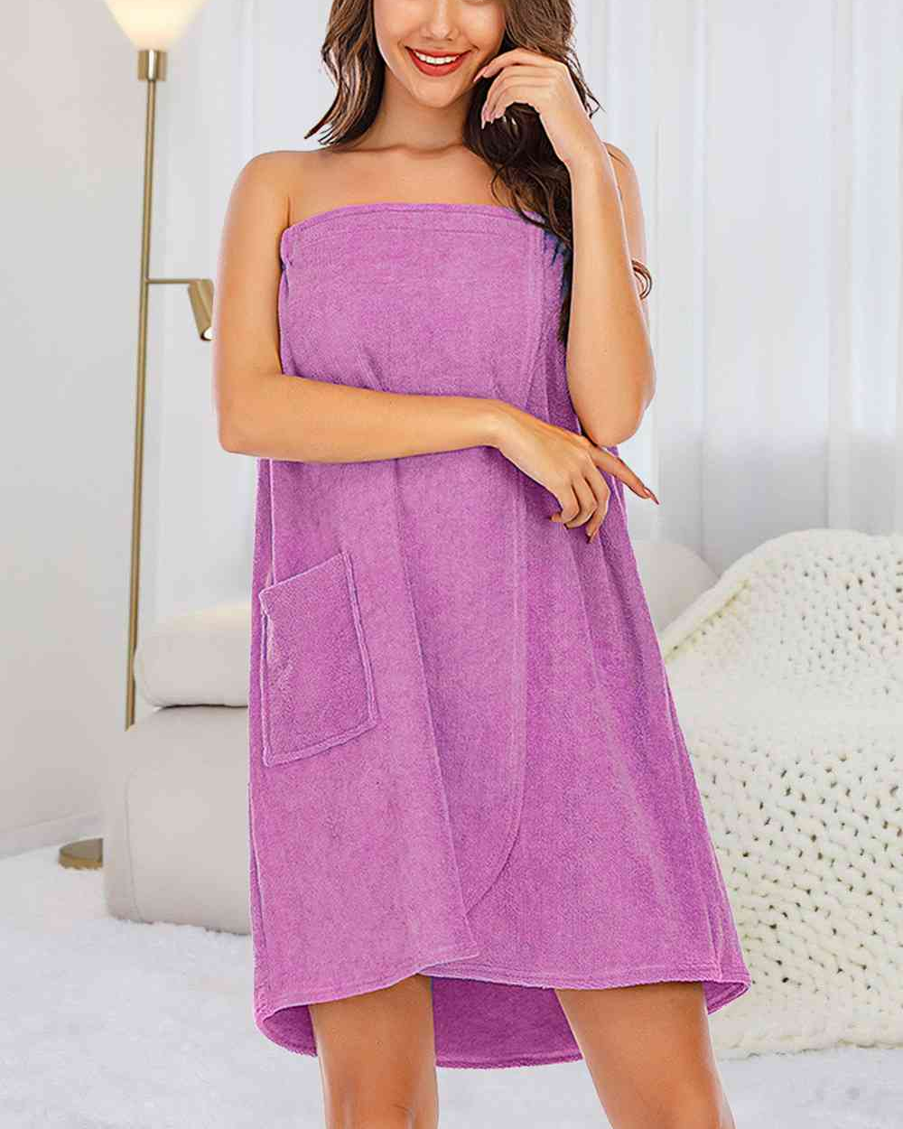 Strapless Robe With Pocket