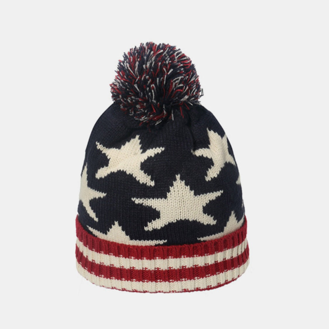 Roll Rim Flag Knit Hat