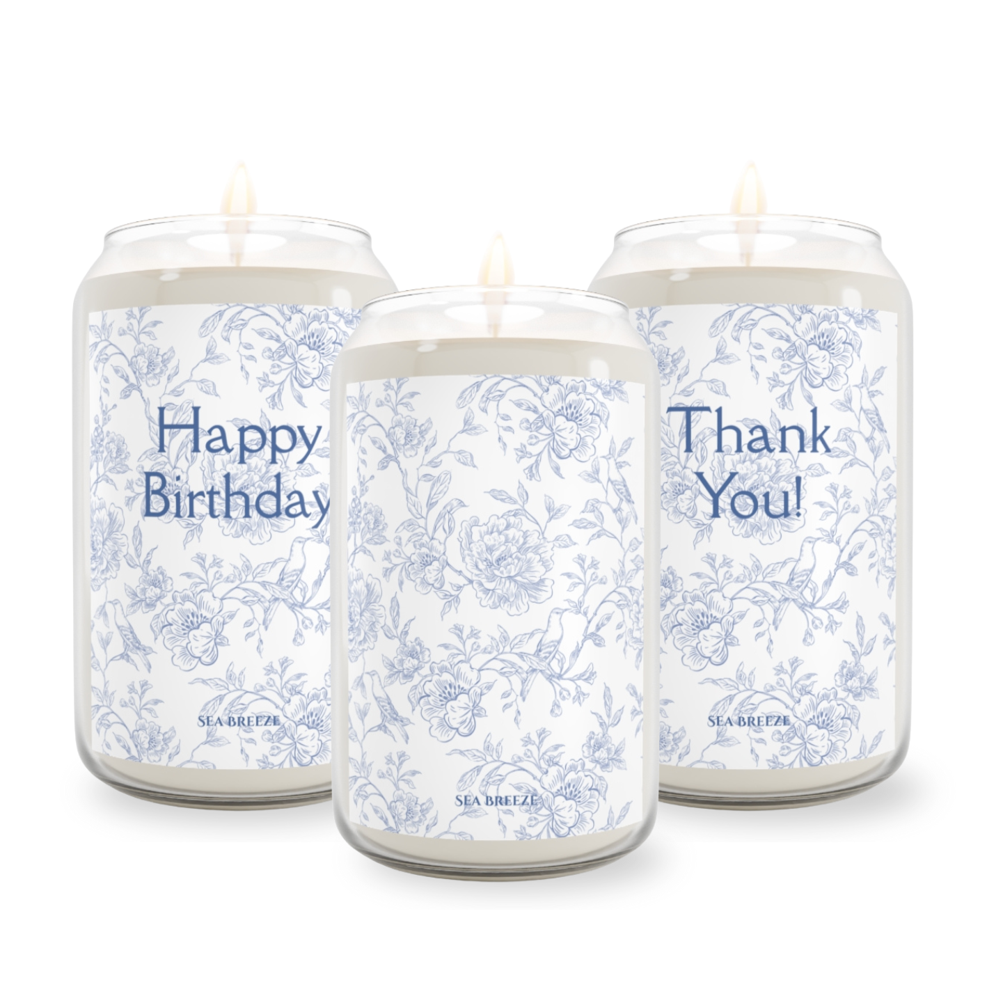 English Floral Collection, Seabreeze Scent, 13.75oz, Various Messages