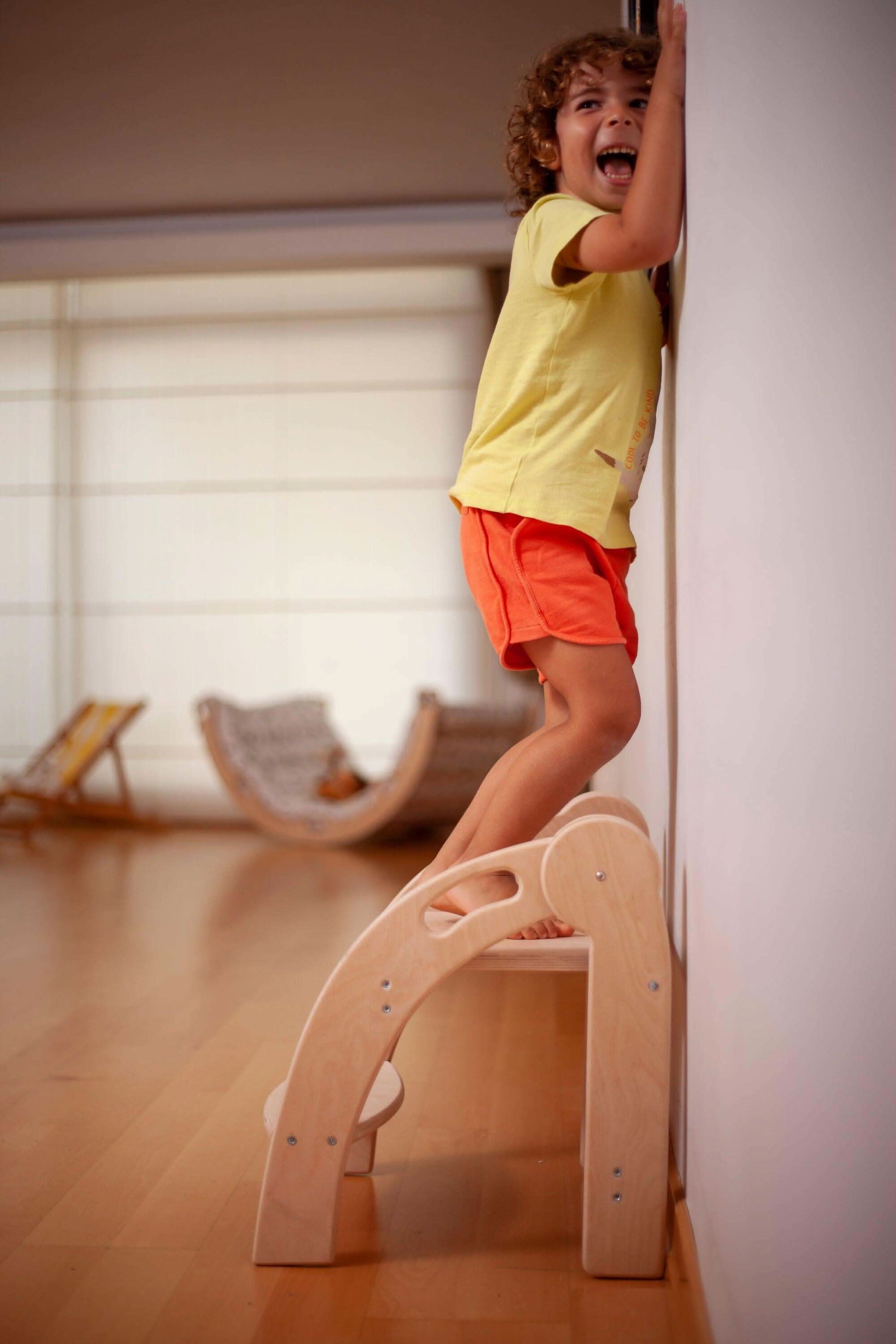 Foldable Montessori Kitchen Step Stool-0
