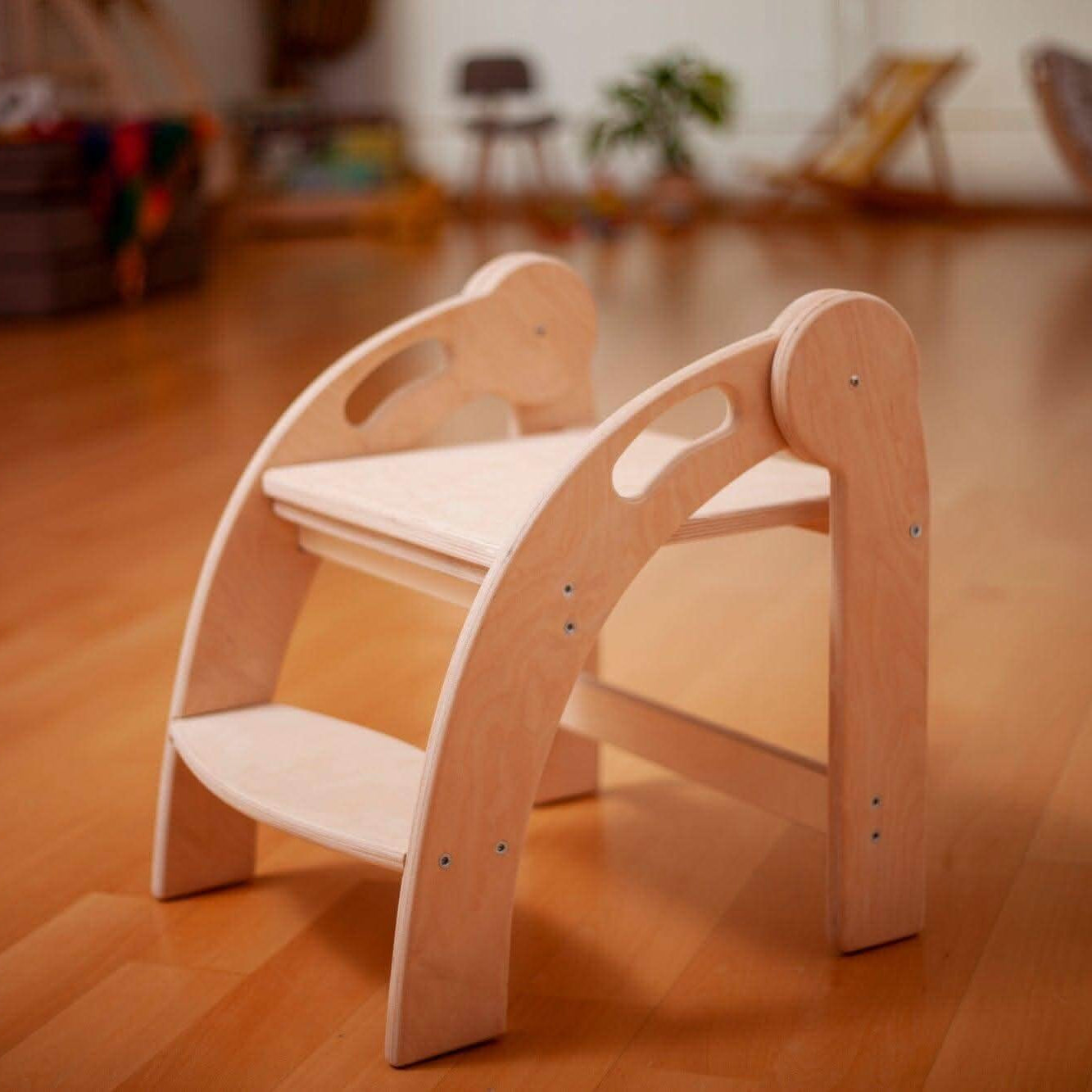 Foldable Montessori Kitchen Step Stool-1