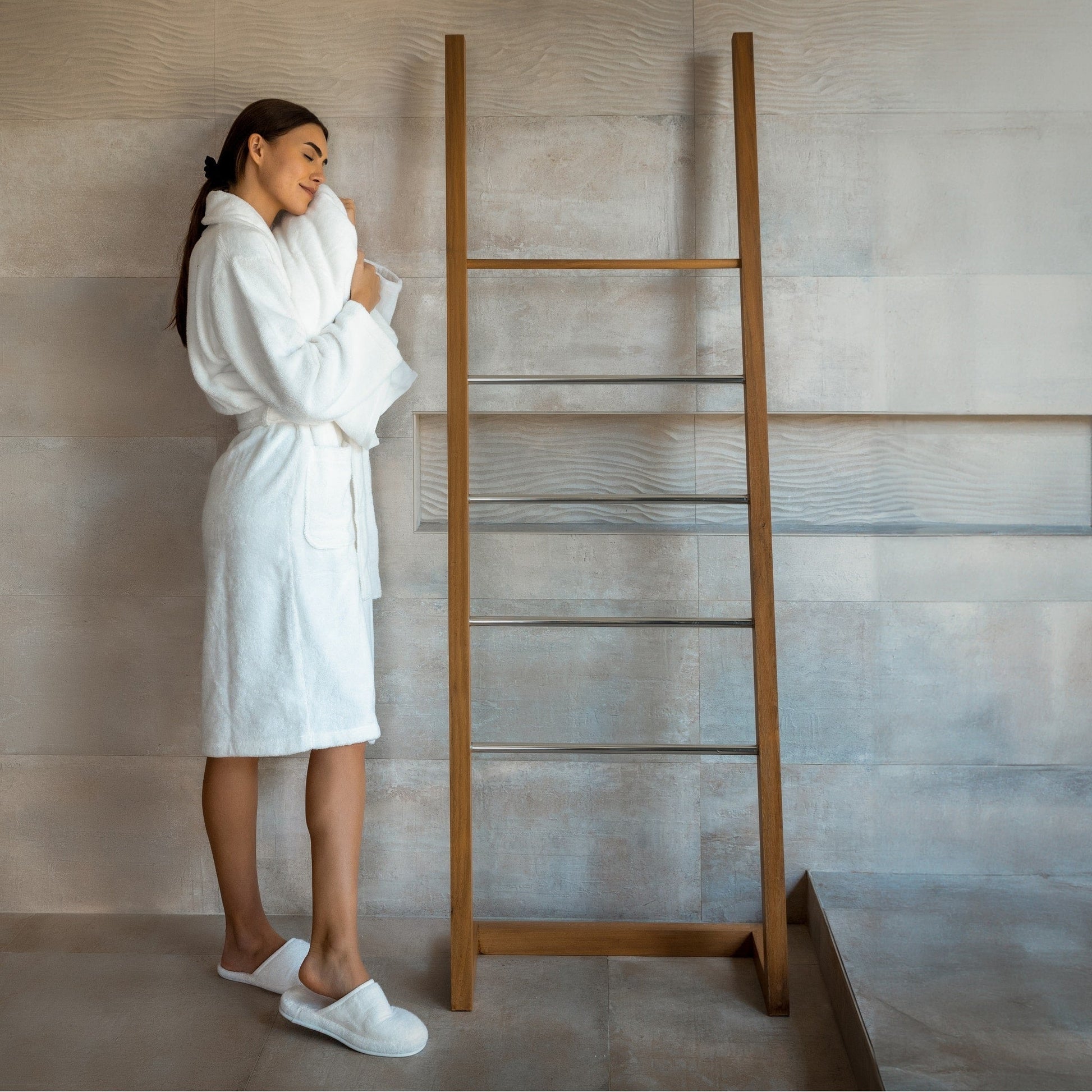 Luxury Organic Bathrobe & Slipper Set-3