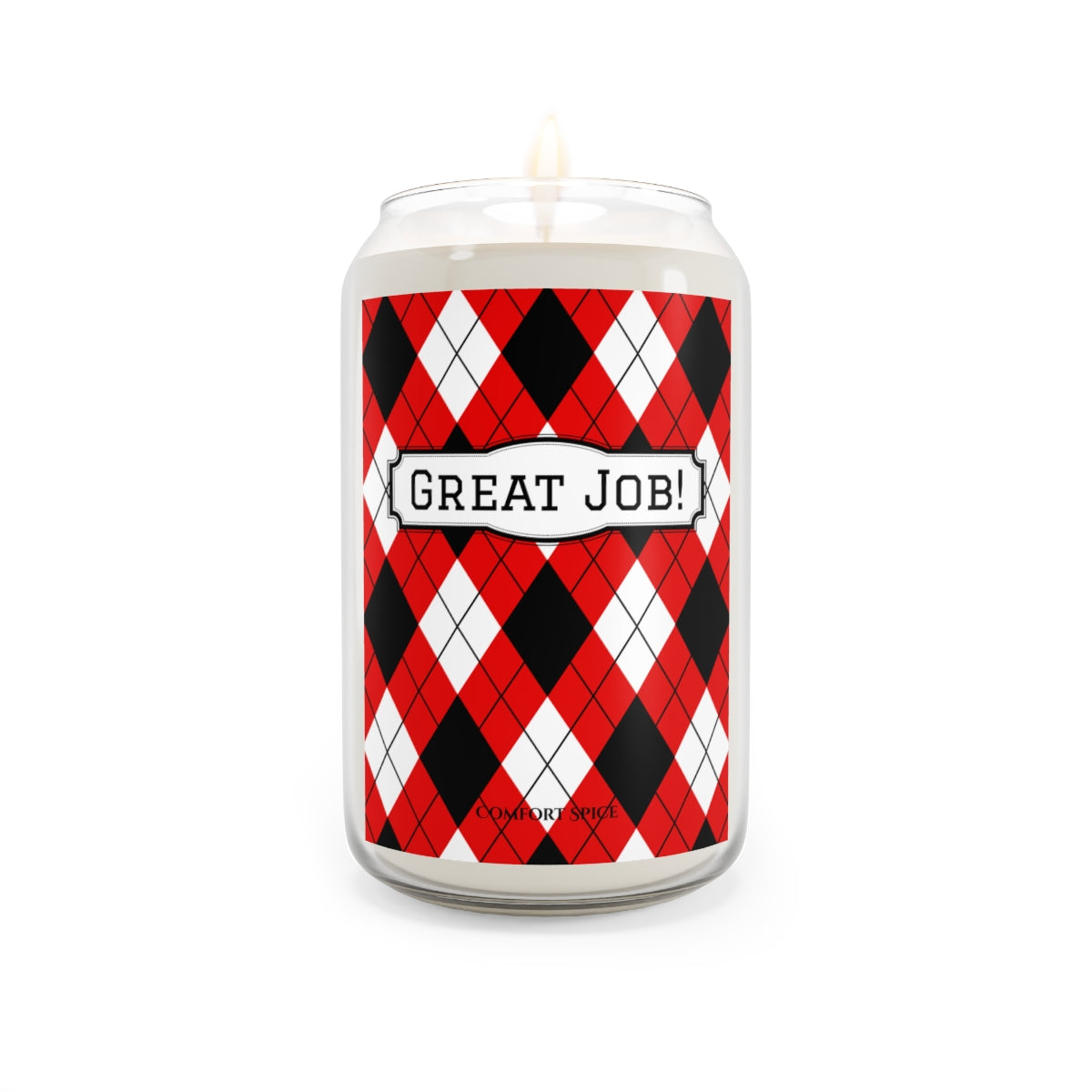 Red & Black Argyle Collection, Comfort Spice Scent, 13.75oz