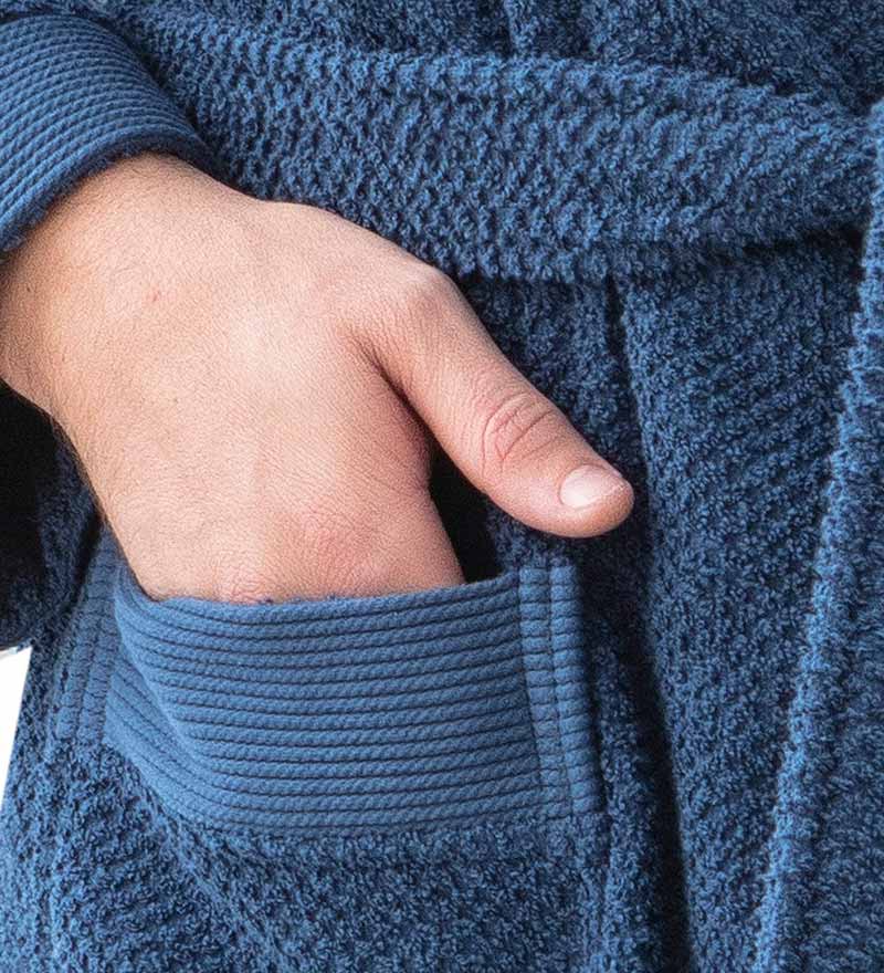 Men's Luxury Turkish Cotton Terry Cloth Robe with Hood-7