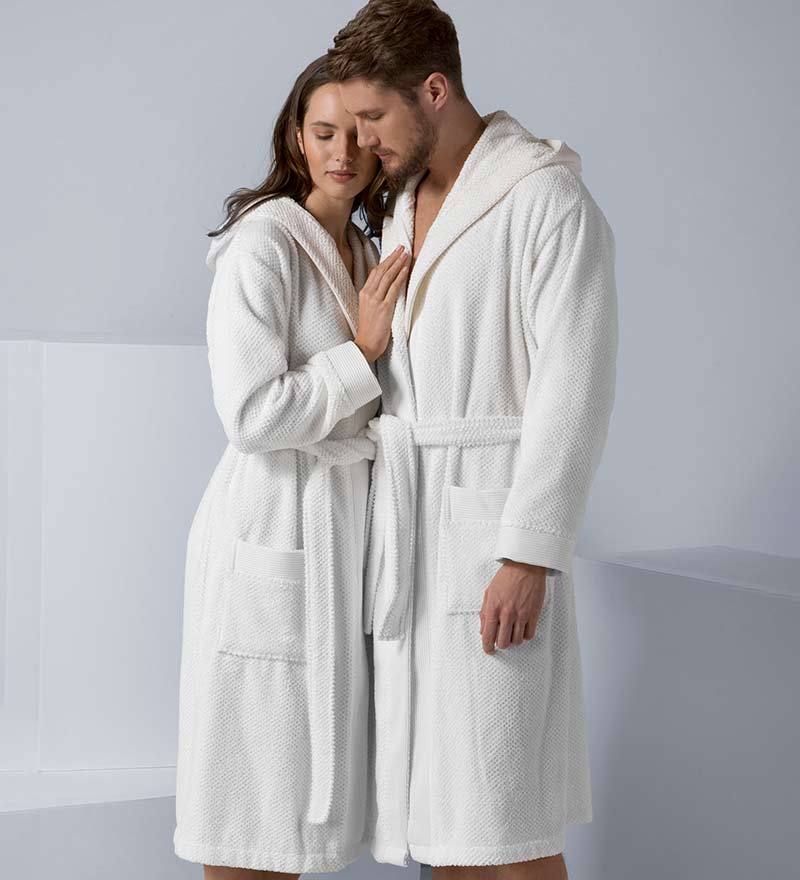 Men's Luxury Turkish Cotton Terry Cloth Robe with Hood-6