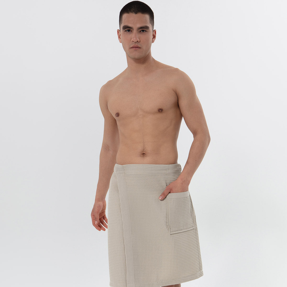 Men’s Organic Turkish Cotton Waffle Towel Wrap-3