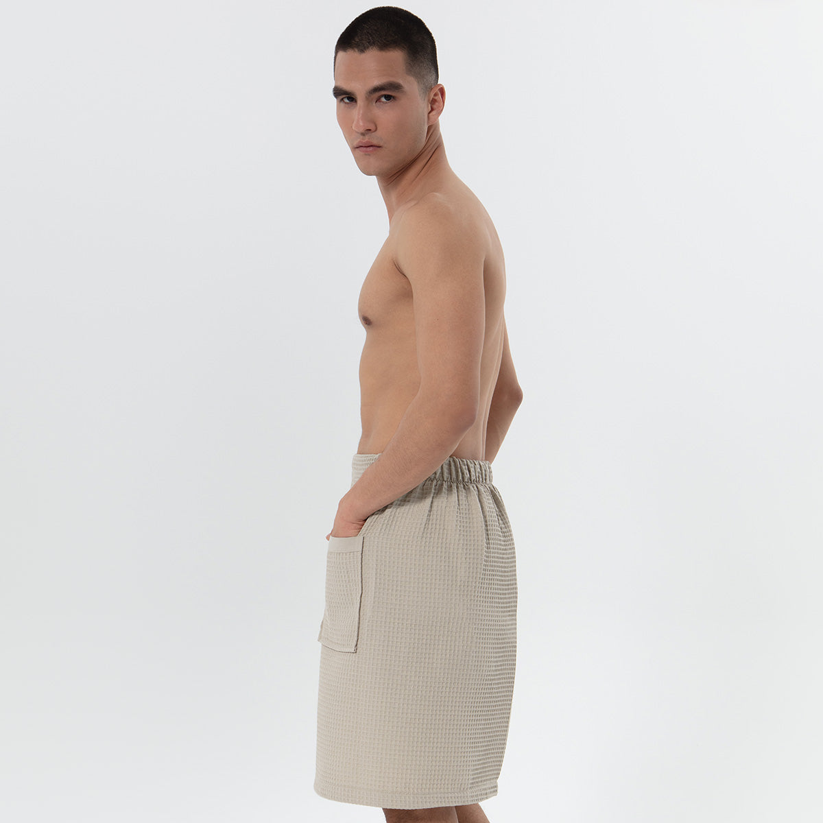 Men’s Organic Turkish Cotton Waffle Towel Wrap-5