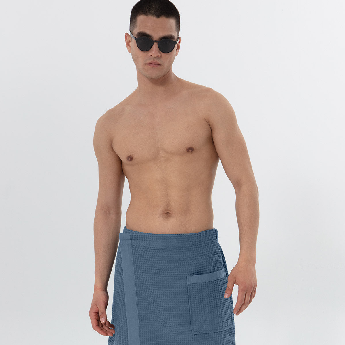 Men’s Organic Turkish Cotton Waffle Towel Wrap-9