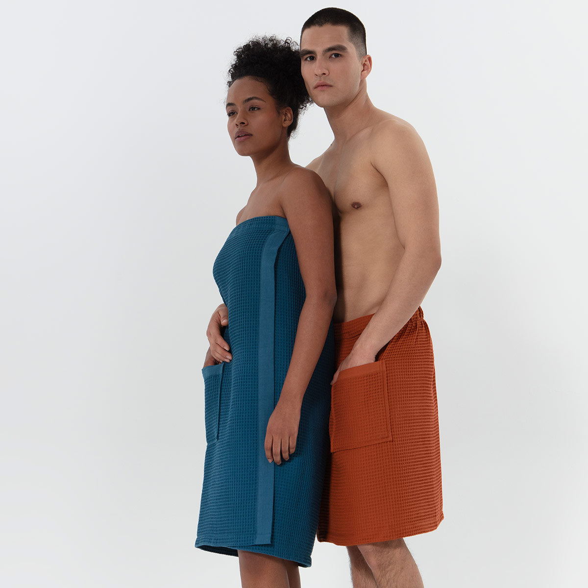 Men’s Organic Turkish Cotton Waffle Towel Wrap-12