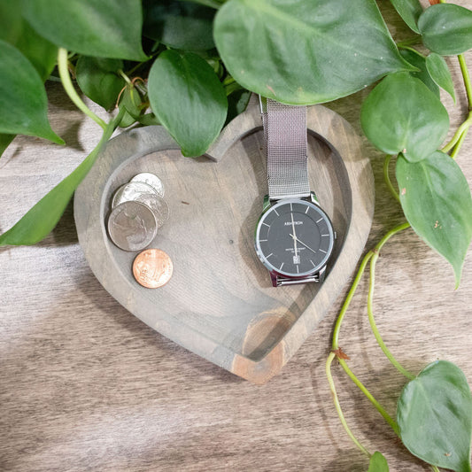 Heart Shaped Wooden Tray