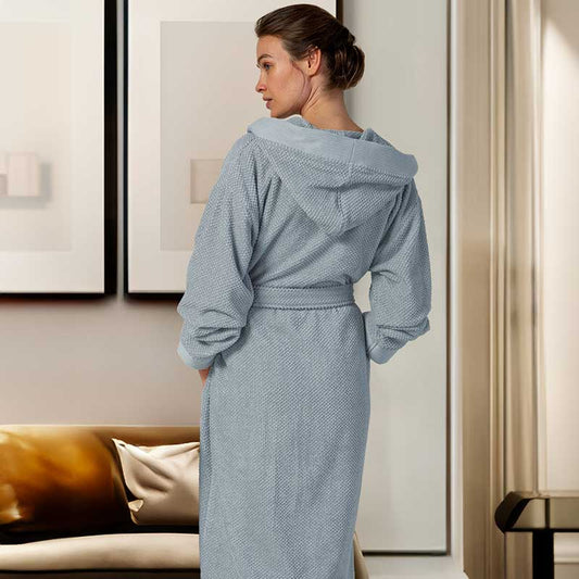 Womens Hooded Turkish Cotton Terry Cloth Robe-5